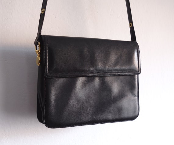 Vintage Picard Shoulder Bag/Black Crossbody Bag/G… - image 7