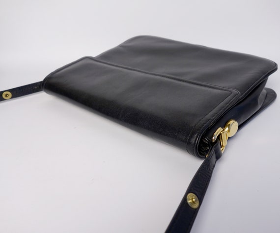 Vintage Picard Shoulder Bag/Black Crossbody Bag/G… - image 5