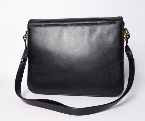 Vintage Picard Shoulder Bag/Black Crossbody Bag/G… - image 2