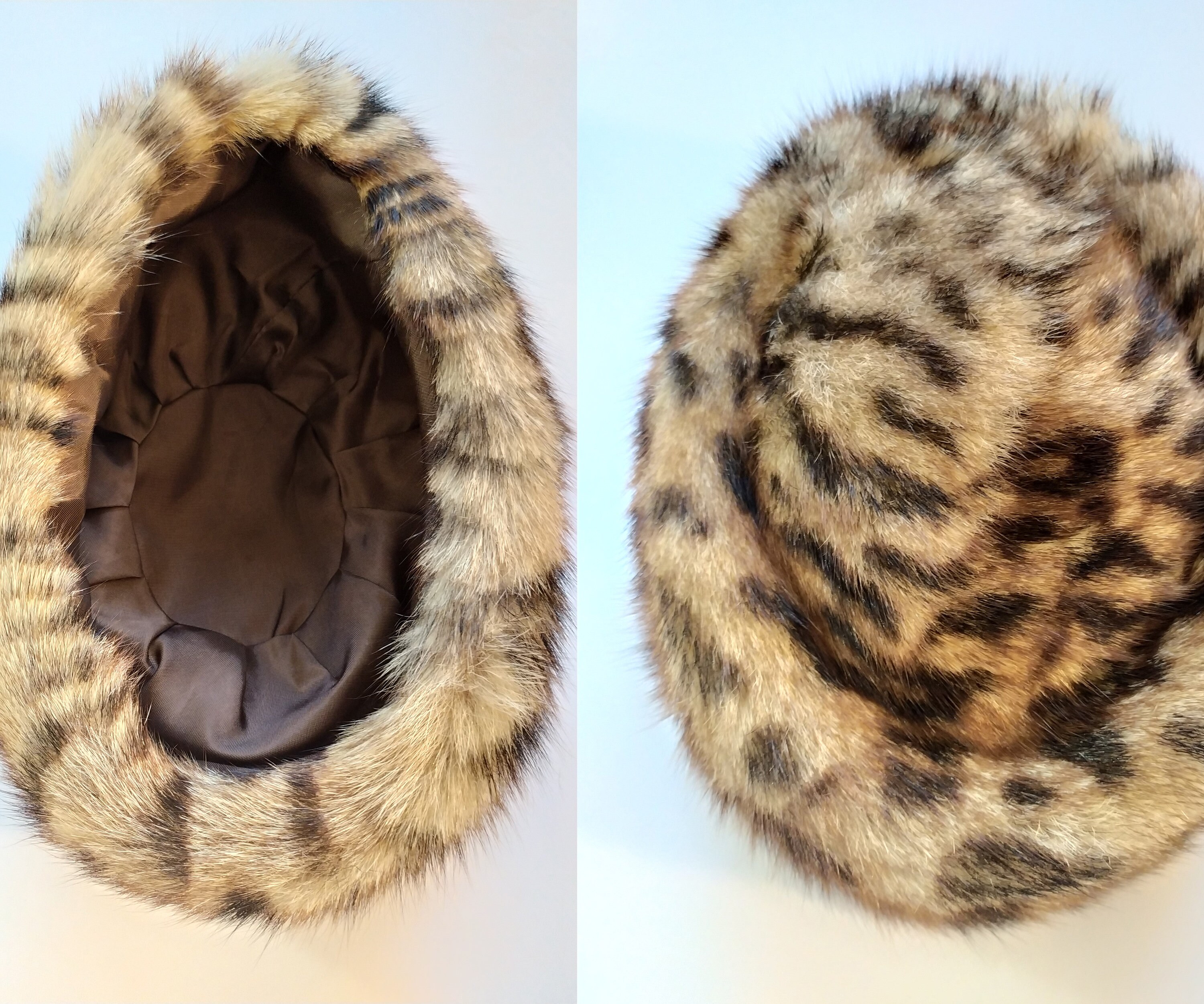 70/80's Vintage Leopard Fur Hat Animal Print Hat with Etsy