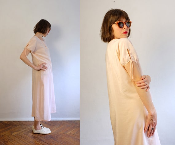 Antique 20"s Silk Nightgown/Pale Pink Nightshirt/… - image 7