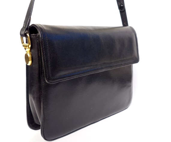 Vintage Picard Shoulder Bag/Black Crossbody Bag/G… - image 1