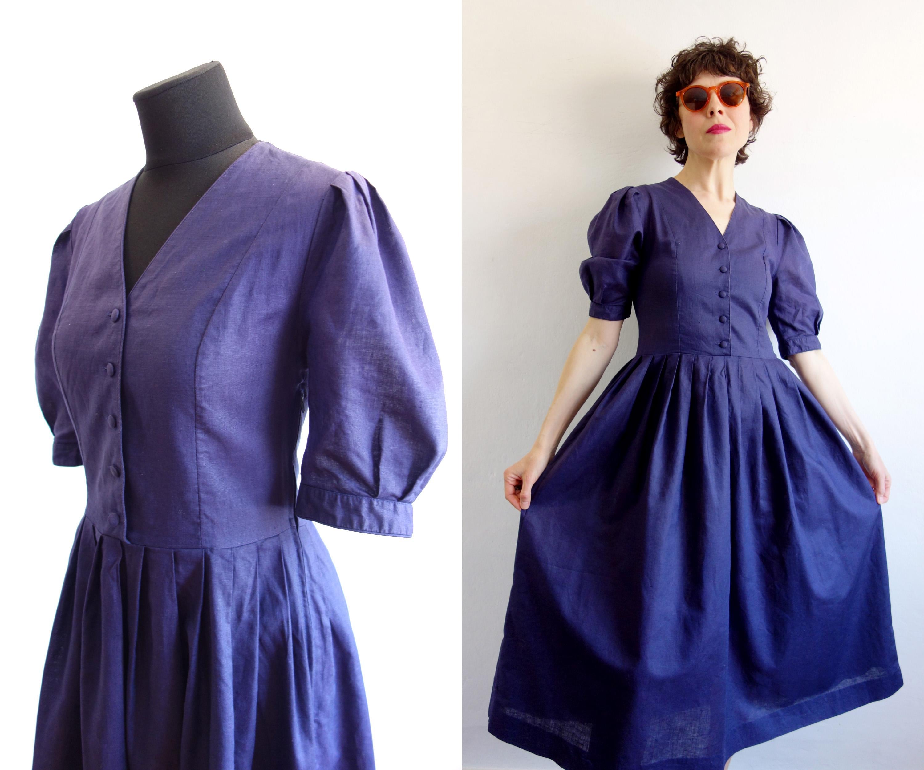 Navy Linen Dress - Etsy Navy Linen Dress - Etsy