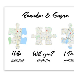 Hello,Will You,I Do,Custom order printable,Landkarte Druck,Jahrestag Hochzeitsgeschenk,Puzzle Art,Jahrestag Geschenk,Beziehungsdaten,Wichtiges Datum