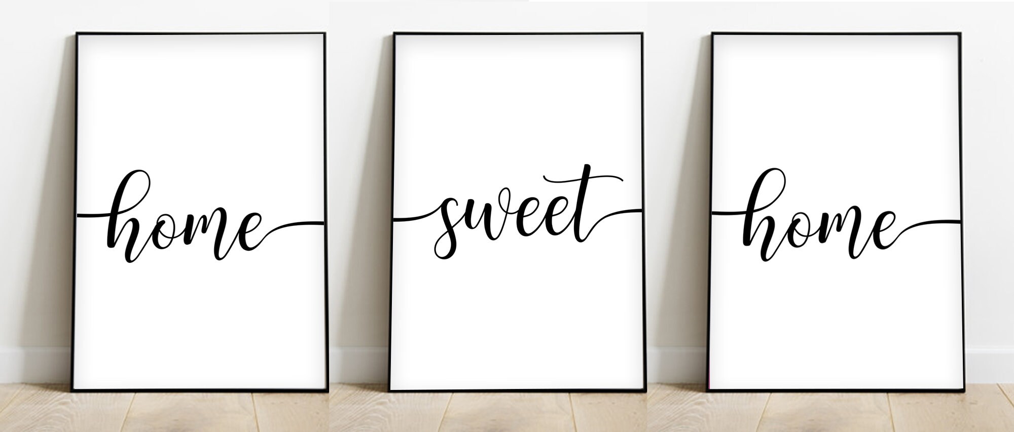 Home Sweet Home 3 Set Printable Wall Art, Farmhouse Decor, Family Quote ...