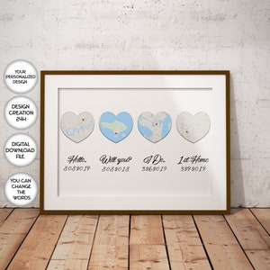 Allô Voulez-vous Je fais Accueil Mariage Cadeau imprimer Cadeau de mariée Cadeau de mariée Cadeau de mariage personnalisé Notre histoire d’amour femme Idée Cadeau Date personnalisée Imprimer