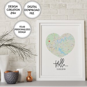 Valentinstag Geschenk für Sie für Ihn für Sie Personalisierte Herz Karte personalisierte Karte Geschenke Besondere Daten Schild Für Paare druckbar