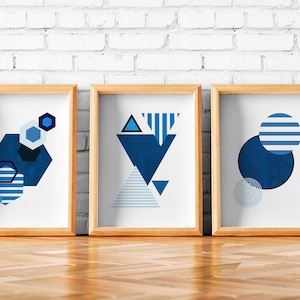 16x20, Indigo Blue Prints, Navy blue wall art, Blue color posters,Indigo blue decor, Navy Blue Decor,Minimalist Art,Blue Wall art,blue decor