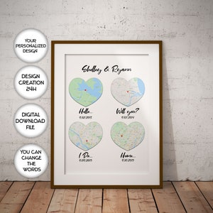 Hello Will You I Do Home Hochzeitsgeschenk druckbare Geschenk Braut Geschenk Bräutigam Geschenk Personalisierte Hochzeitsgeschenk Unsere Liebe Geschichte Kundenbestellung Karte Herz