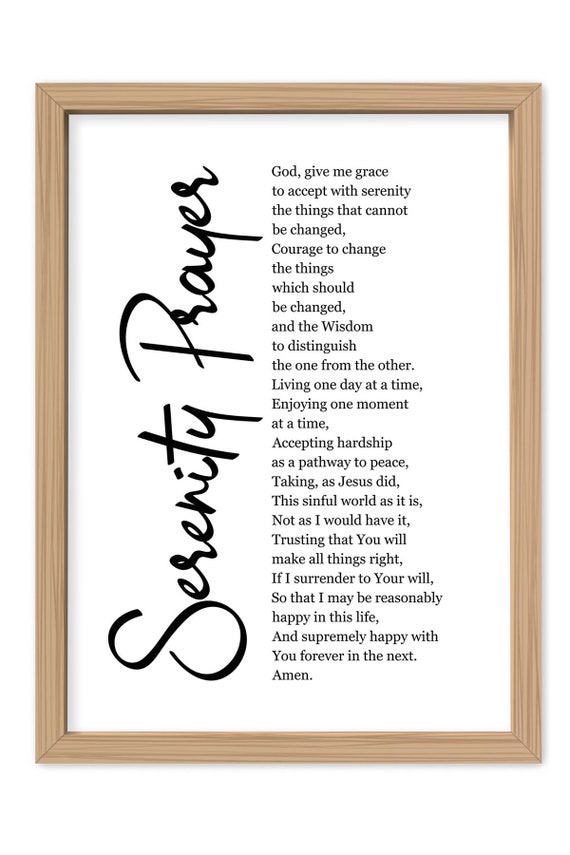 Serenity Prayer, Printable Serenity Prayer, Serenity, Prayer