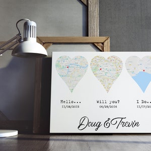 Bonjour, Voulez-vous, Je le fais, Carte d’art imprimable, Affiche personnalisée, Cadeau en papier du 1er anniversaire, Cadeau de mariage unique, Cadeau de premier anniversaire Mari