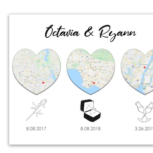 Personalisierte Karte, Geschenk zum 1.Jahrestag, Geschenk zum 1., 2.Jahrestag, Geschenk für Sie, Geschenk für Ihn, Geschenk für Ihn