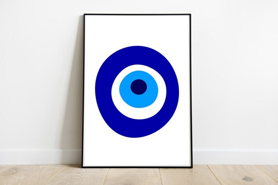 Evil Eye Print,turkish Evil Eye Art,greek Evil Eye Protection Symbol Art,nazar  Poster,blue Evil Eye,amulet Print,nazar,talisman, Boho Prints - Etsy