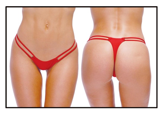 Double Strap T-back Thong. -  UK