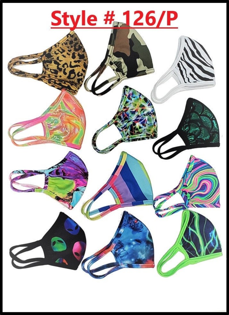 Face Mask Made Of Stretch Nylon Spandex Fabric. Reusable Etsy