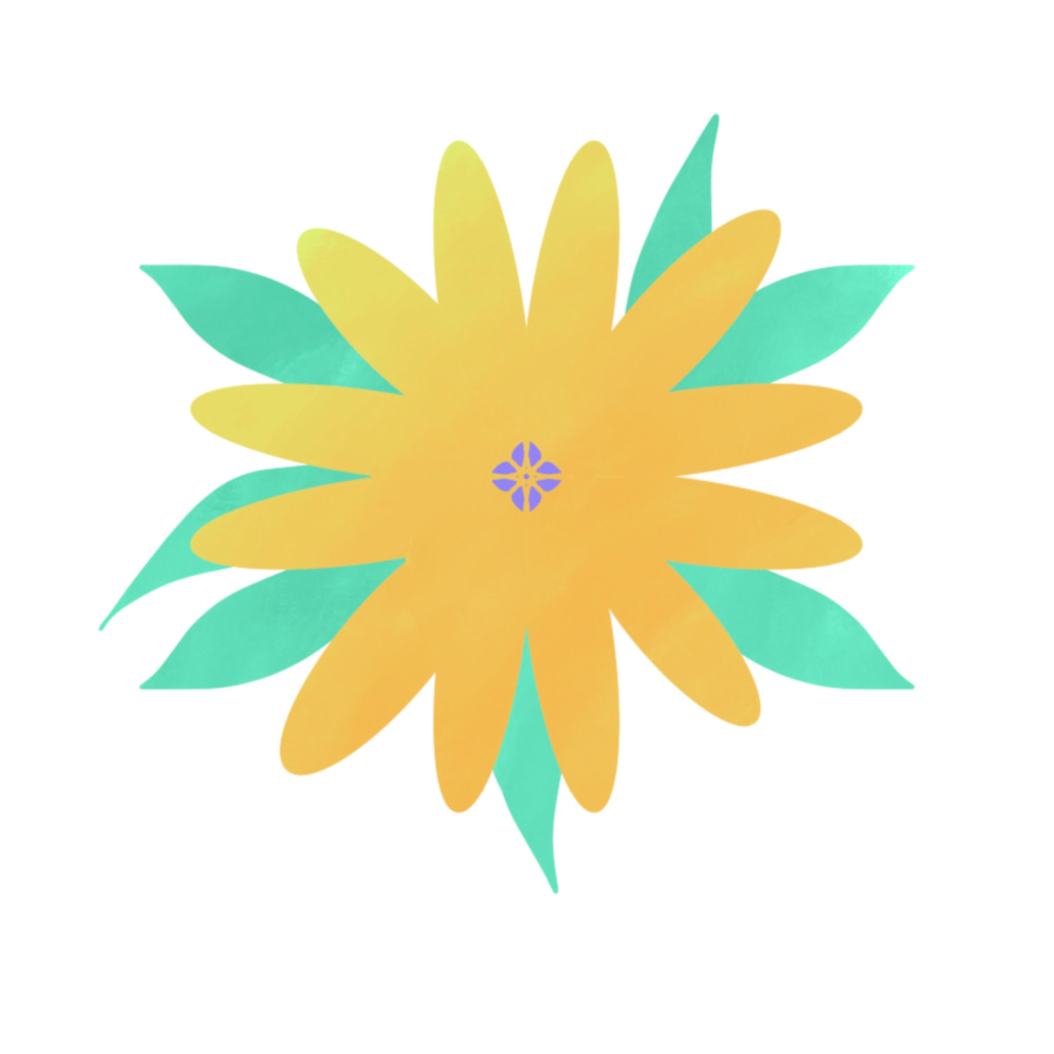 Yellow Flower SVG Instant Download File Etsy