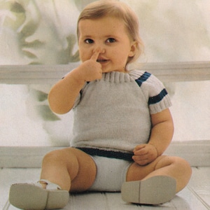 Vintage Raglan Baby Sweater Pattern (PDF Download)