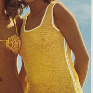 Beach Tunic Crochet Pattern PDF – Vintage  Cover-Up • Easy Treble Mesh • Sleeveless Crochet Top / Swimsuit Cover-Up