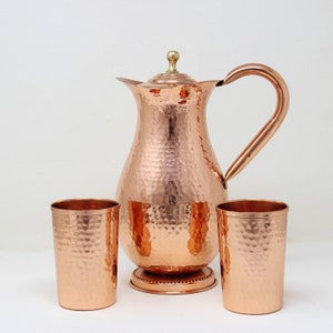 Pure Copper Mughal Jug /Pitcher - 2l Jug