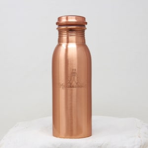 Pure Copper Water Bottle-Adults & Kids- 22 fluid ounces (650 ml) - Matte Finish
