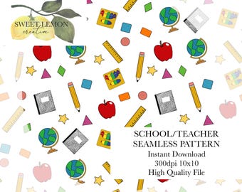 School/Teacher Supplies- Seamless Files - Digital Download for personal or limited commercial use
