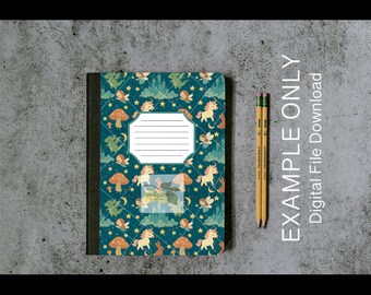 Fantasy Scene Composition Book Front and Back Cover - Digital Download for personal or limited commercial use