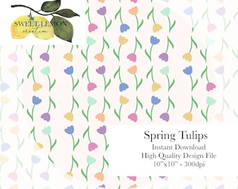 Spring Tulips - Seamless Files - Digital Download for personal or limited commercial use
