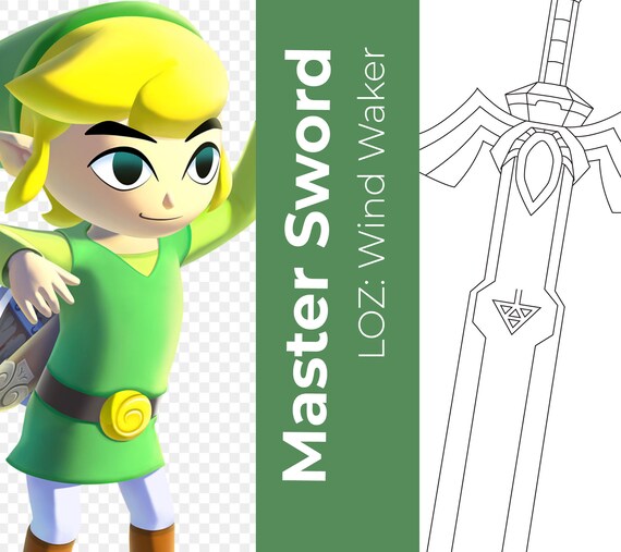 Master Sword Legend of Zelda: Wind Waker (Instant Download) 