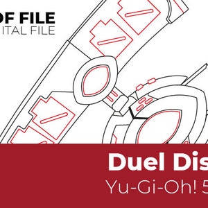 Puede incluir: Un dibujo en blanco y negro de un Disco de Duelo de la serie de anime Yu-Gi-Oh! 5D's. El Disco de Duelo es un dispositivo utilizado por los duelistas para invocar monstruos y atacar a sus oponentes.