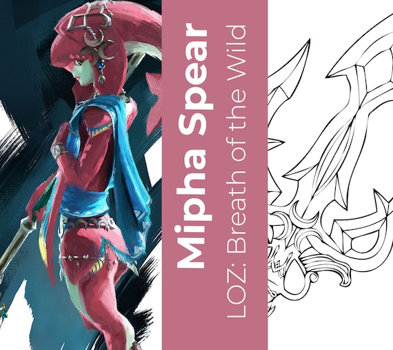 Mipha Spear Legend Of Zelda Breath Of The Wild Etsy