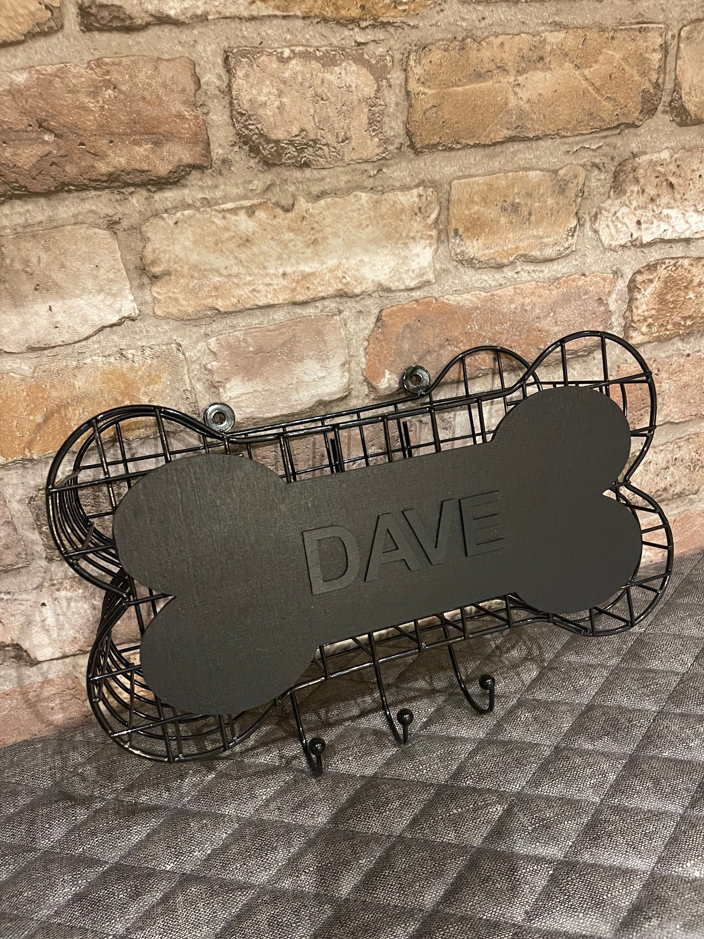 BONE Shaped Wire Wall Hanging Storage Basket Shelf With Wooden Etsy