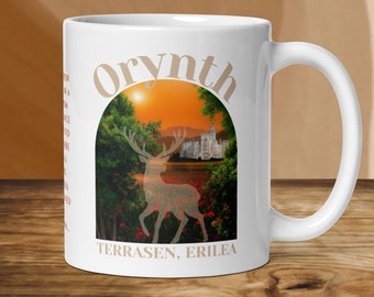 Thron aus Glas Terrasen Orynth Erilea Mug, Aelin Galathynius, Rowan Whitethorn, SJM, Maas, ACOTAR Crescent City Ein Hof aus Dornen und Rosen