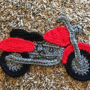 Motorcycle Appliqué (Crochet)- *Pattern ONLY*