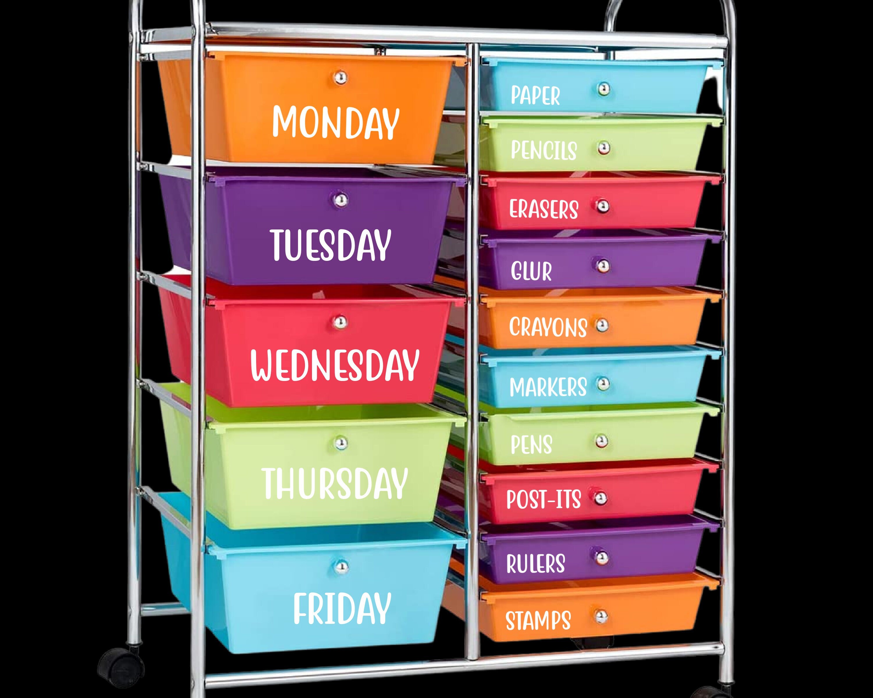 Box labels for classroom