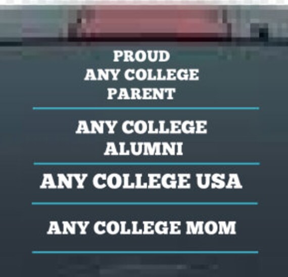 College Car Decals Etsy