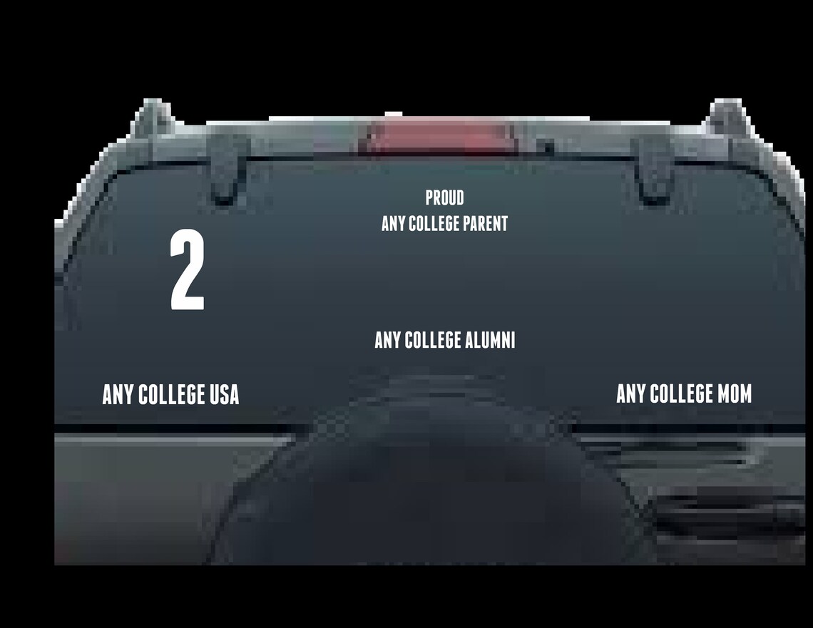 College Car Decals Etsy