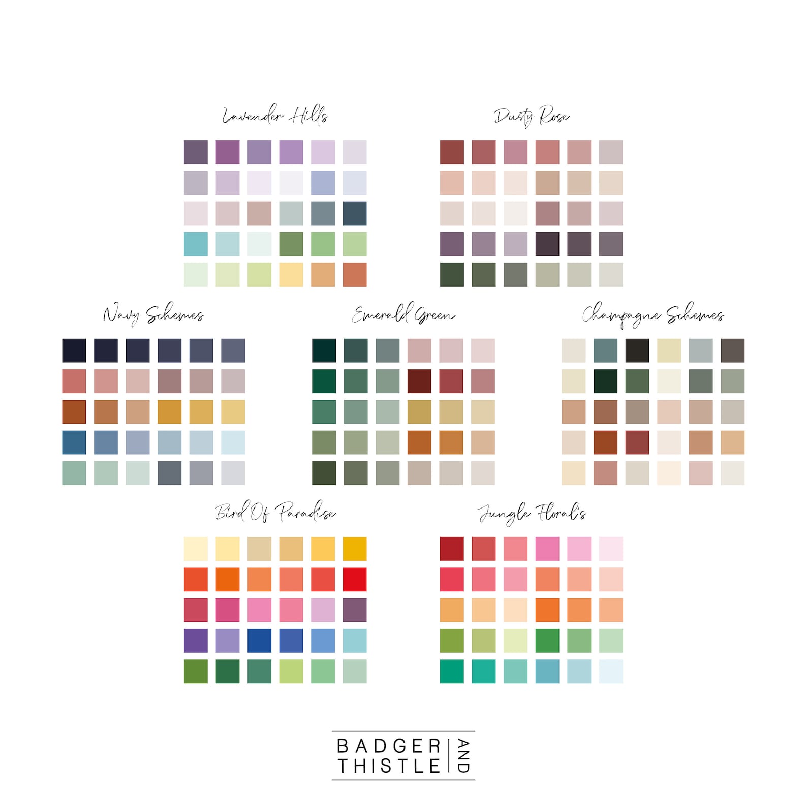 840 Colours MEGA Bundle 1 | Vol.1-7 | 28 Palette Swatches | Procreate ...