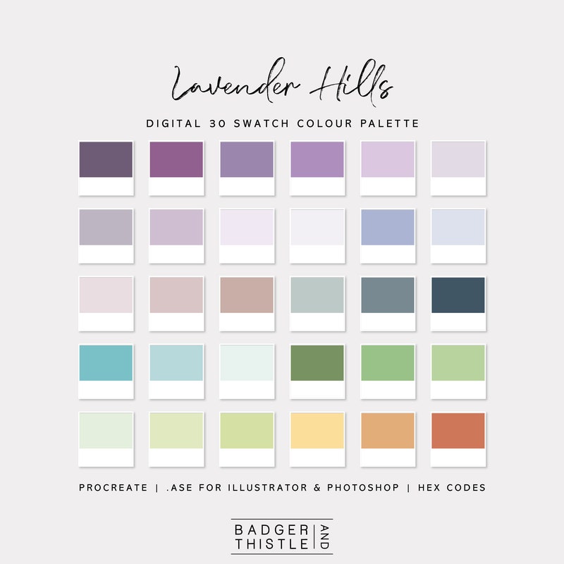 Retro Color Palette Code Purple Palette - Etsy