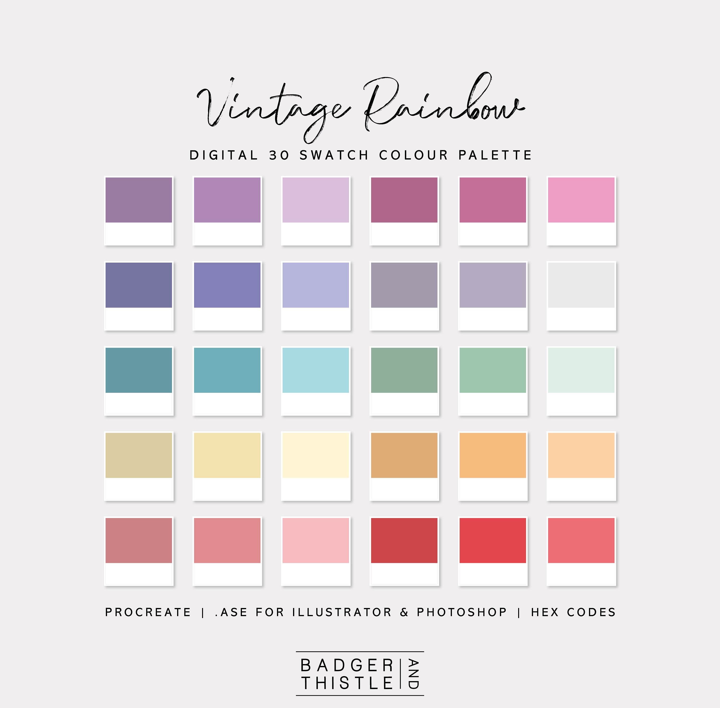 vintage-rainbow-digital-colour-palette-swatches-download-procreate