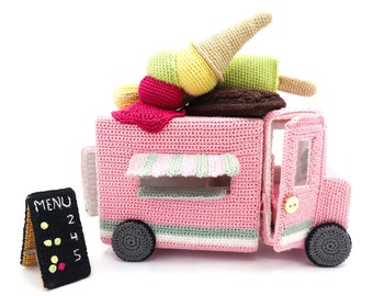 Ice cream truck crochet pattern - PDF