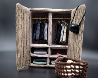 PDF Pattern - 1:18 Dollhouse bedroom - Closet & Clothes - IKEA FLISAT