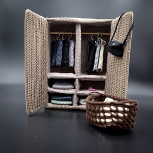 PDF Pattern - 1:18 Dollhouse bedroom - Closet & Clothes - IKEA FLISAT