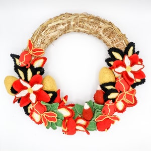 Russian Fairytale Christmas wreath crochet pattern