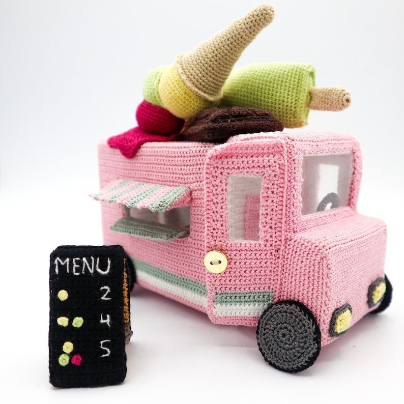 Ice cream truck crochet pattern image 4