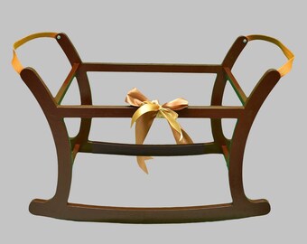 wooden bassinet stand