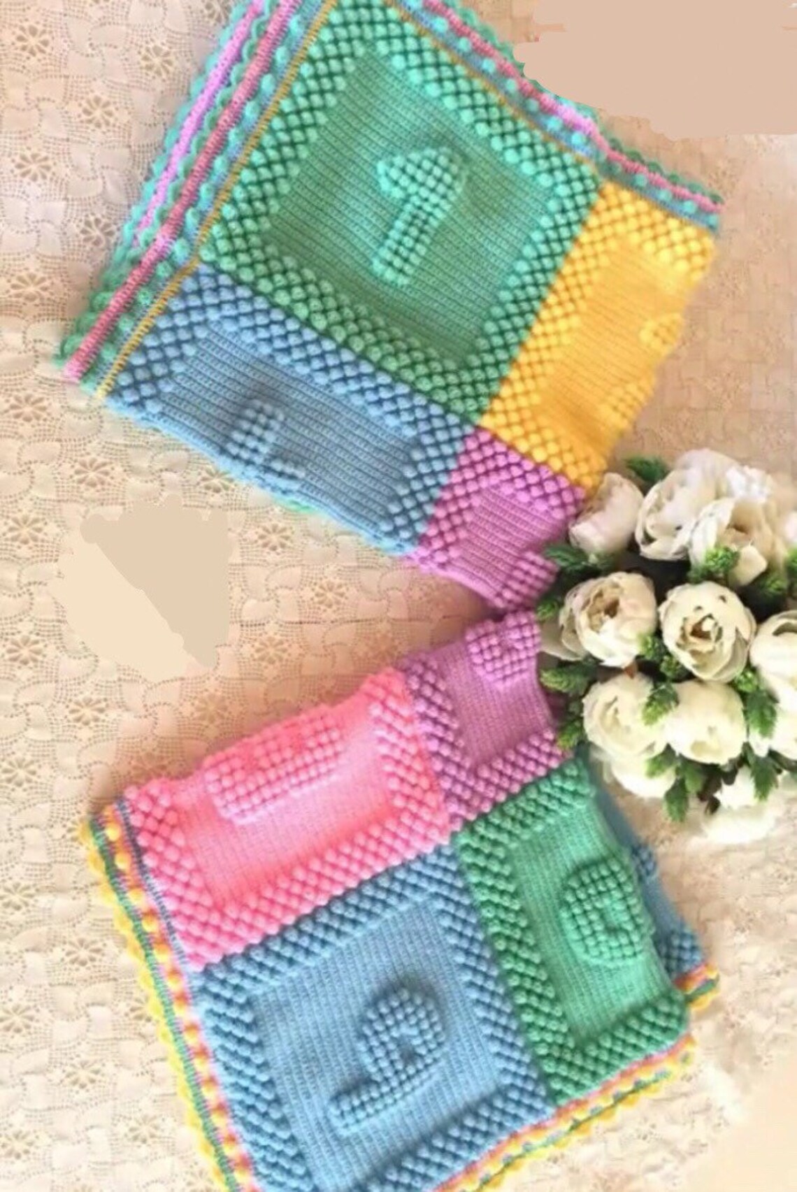 Handknitted Numeric Blanket. Numberfigured Blankets. Etsy