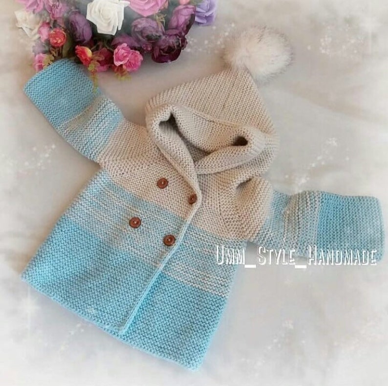 Christmas Gift \u0130nfant Grey Blue Jacket Baby Shower Newborn Crochet Coat