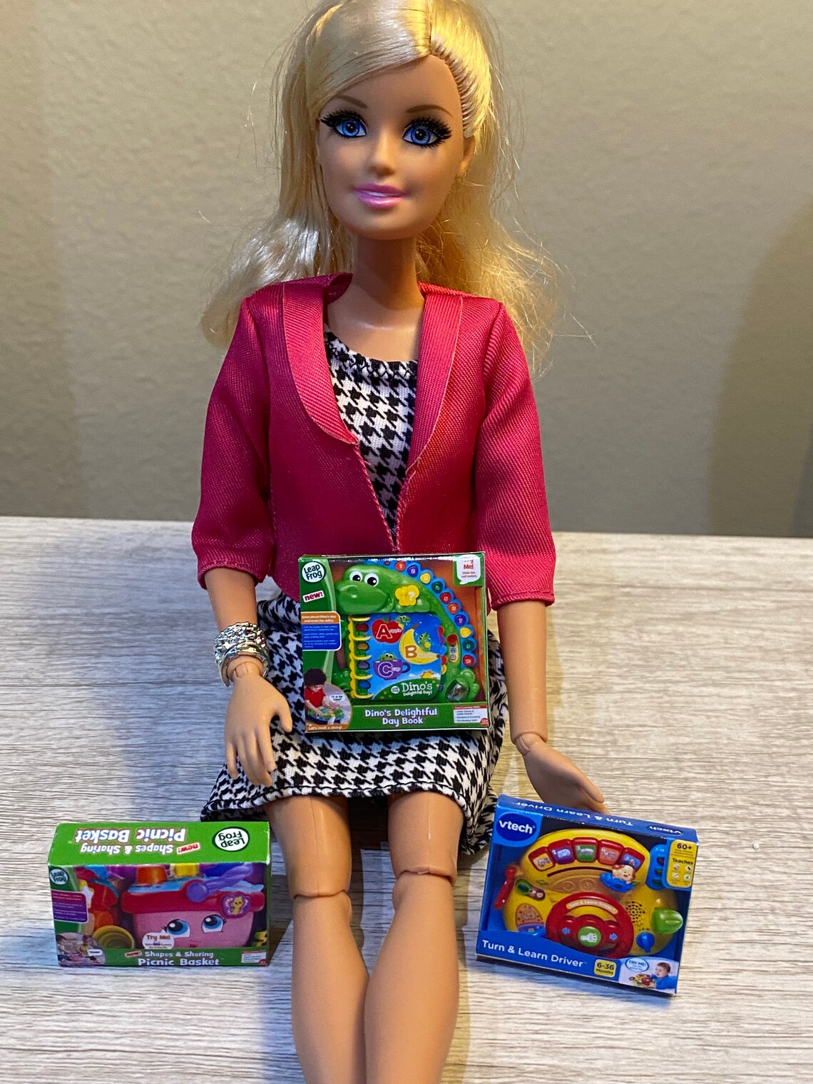 Set Of 3 Toys From Vtech And Leapfrog Barbie Doll Miniature Etsy