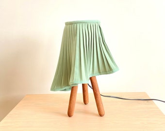 green pleated lampshade