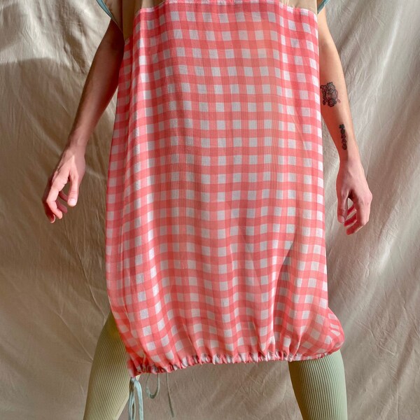Black Pattern Chiffon LA Tunic Dress